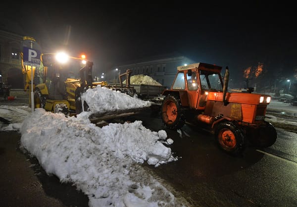 Lopják a havat Székelyudvarhelyen